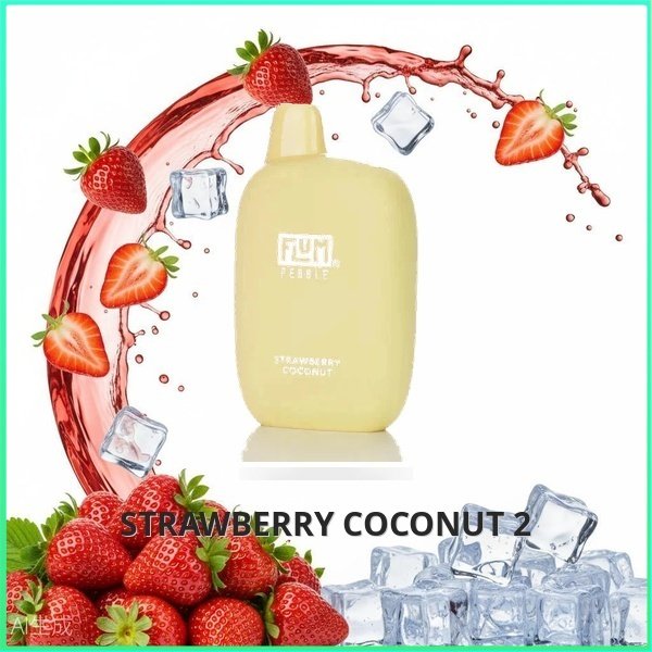 FLUM_Strawberry_Coconut_2 Flum Pebble - Strawberry Coconut