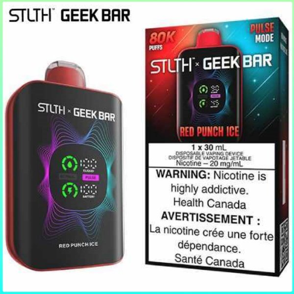 Red Punch Ice 80K Disposable by STLTH x Geek Bar