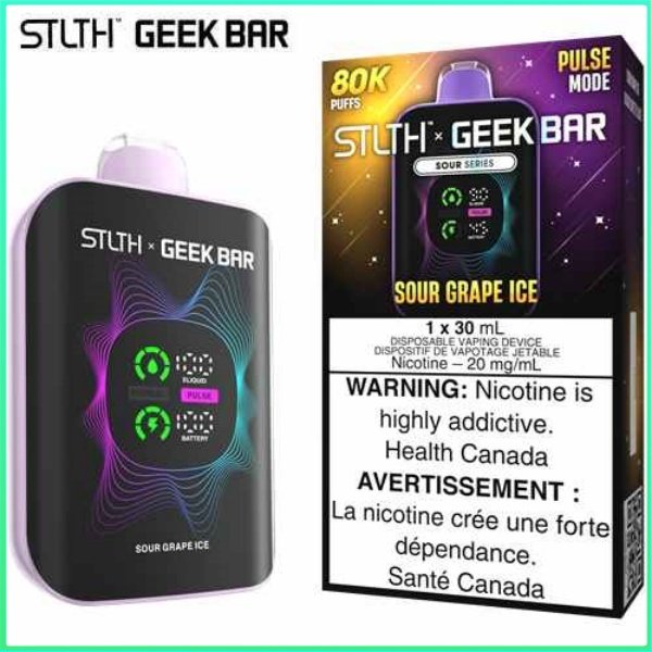 Sour Grape Ice 80K Disposable by STLTH x Geek Bar