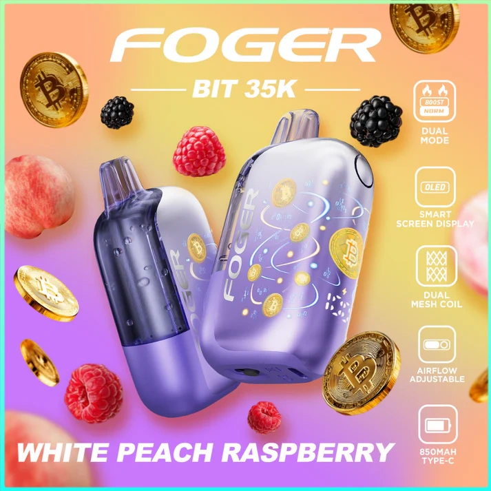white-peach-raspberry-foger-bit-35k-cover White Peach Raspberry – Foger Bit 35K Puffs